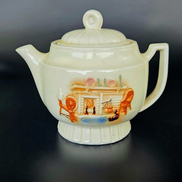 Vintage - Porcelies Ceramic Tea Pot - Made in USA - Picture 1 of 12